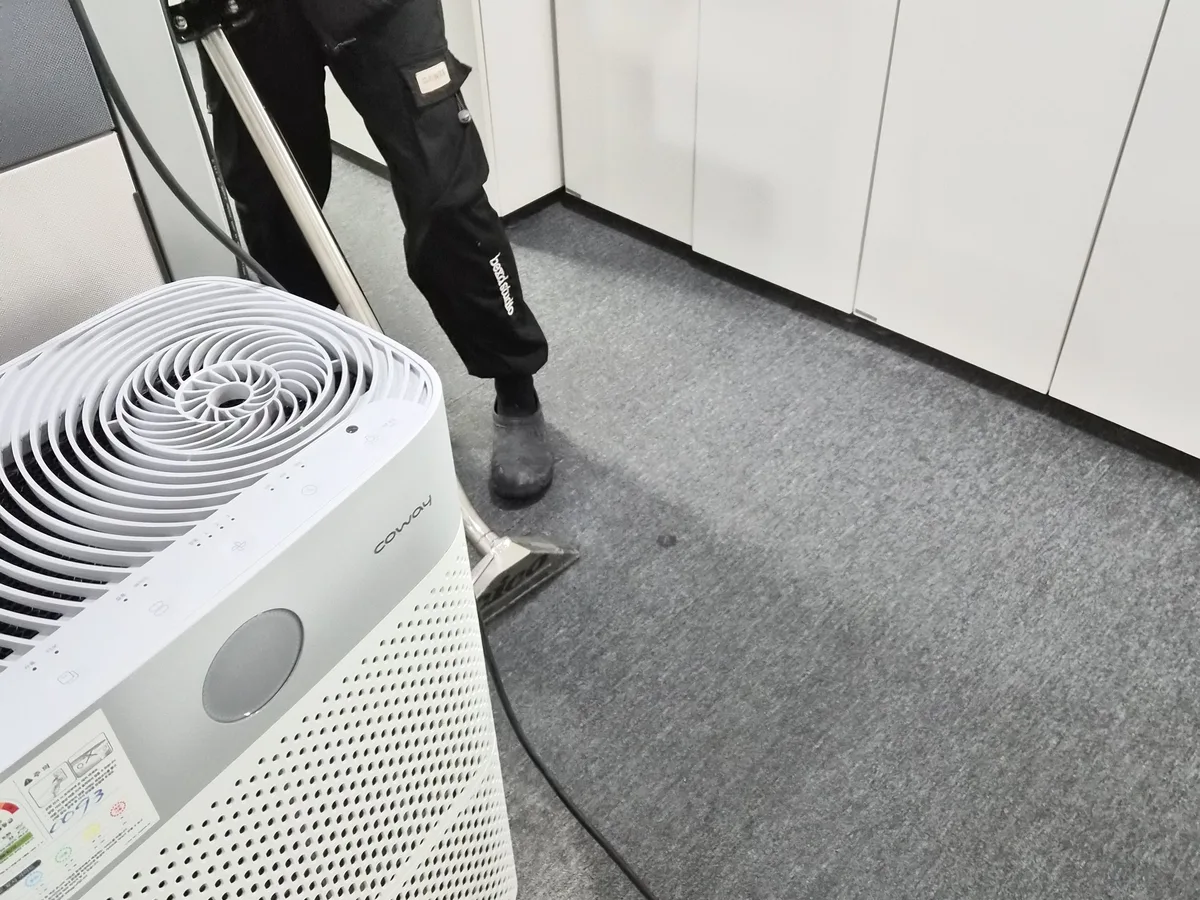 남양주시 이패동 사업장 로비·복도 카페트 바닥 위생청소 사례 - 행진크린